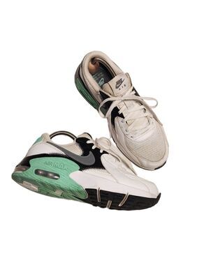 Nike Air Max Excee Leather Mesh Sneakers White Green Grey 6